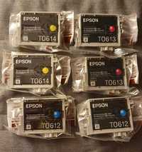 EPSON ORYGINALNE TUSZE (T0612, T0613, T0614 X 2)