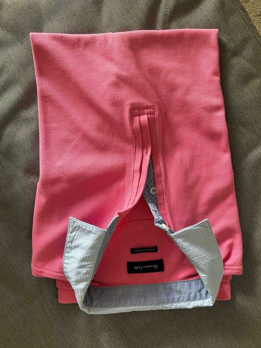 Koszulka polo męska Massimo Dutti różowa rozm L