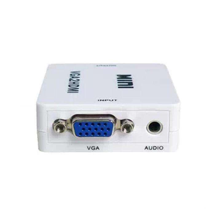 (NOVO) Conversor VGA + Áudio para HDMI - Branco