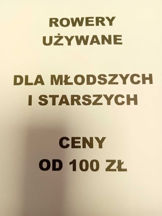 Sprzedam   rower y   dla młodszych i starszych