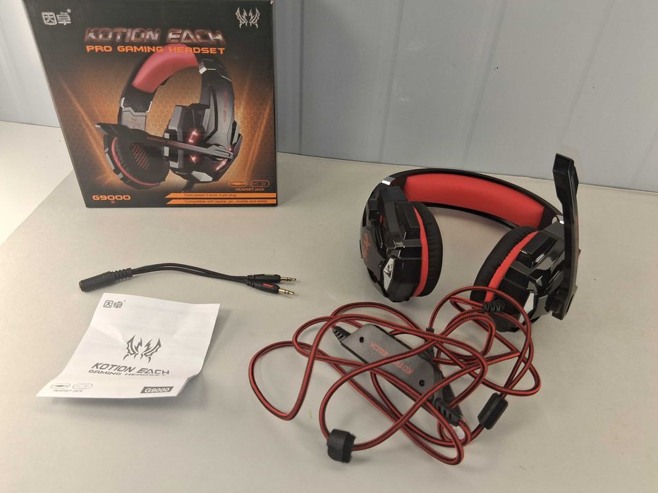 N001 Słuchawki KOTION EACH G9000ProGaming Headset Mikrofon PC PS4 Xbox
