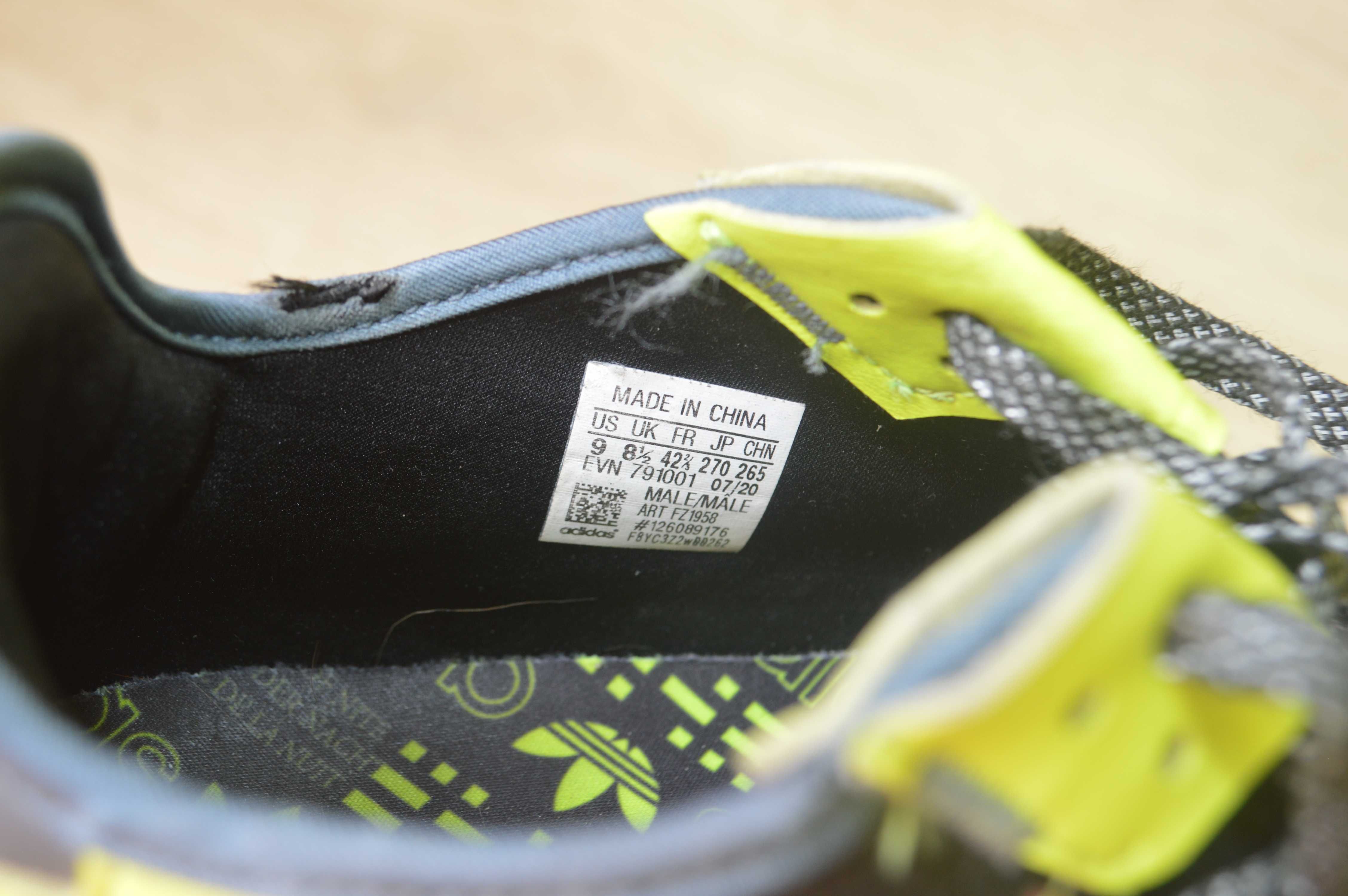 Кроссовки адидас Nite Jogger Grey Blue Yellow p:42