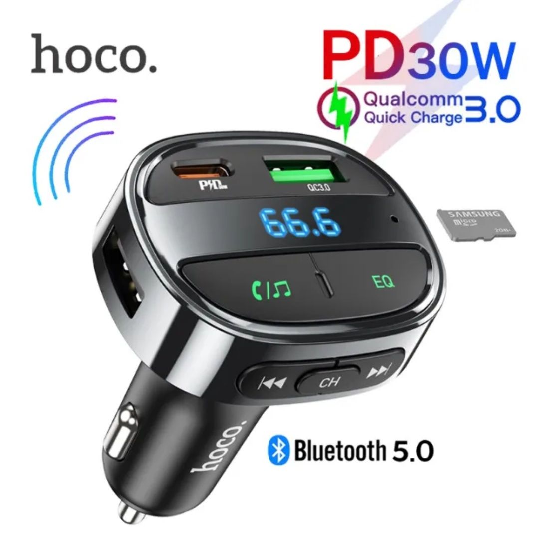 Трансмиттер Hoco E70 зарядка 48W FM модулятор xiaomi roidmi
