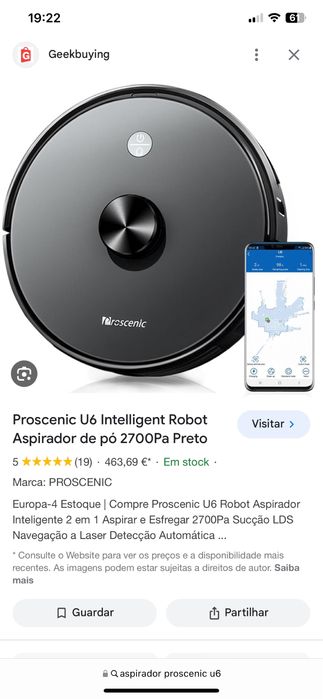 Vendo ou troco robot/ aspirador Proscenic U6