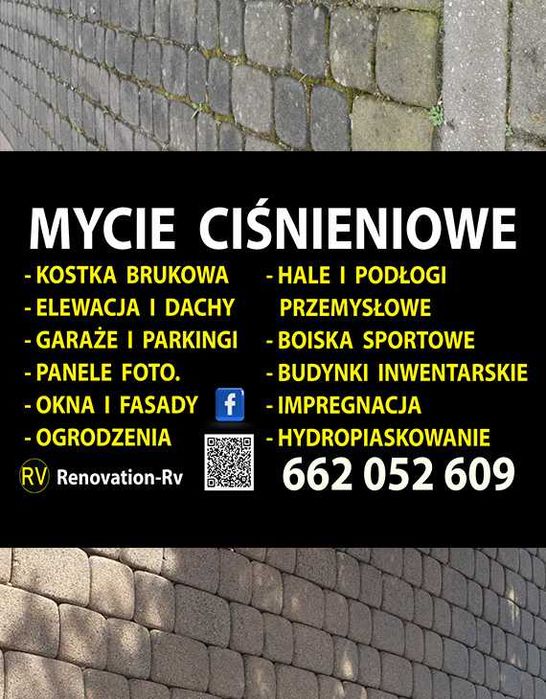 Mycie Ciśnieniowe Kostki Brukowej Elewacji Dachów Paneli Foto itp.