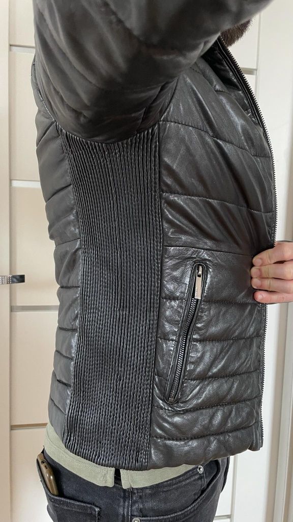 Skórzana kurtka Zara Man rozmiar S