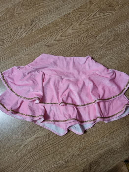 Spódniczko spodenki welurowe jasny róż L/XL