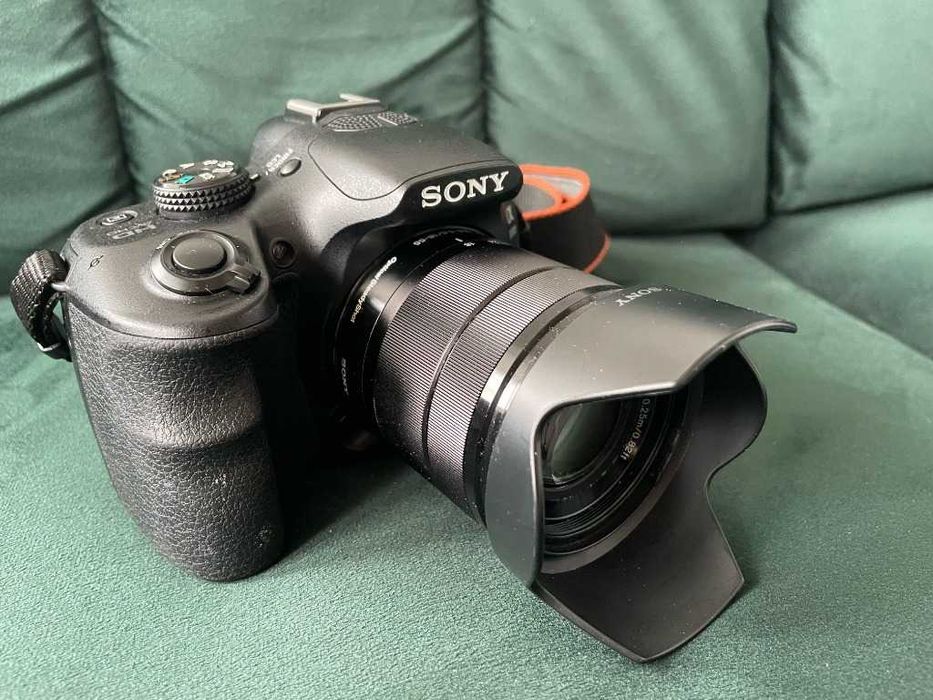 Bezlusterkowiec Sony A300 + 3 obiektywy. Duży zestaw z teleobiektywem
