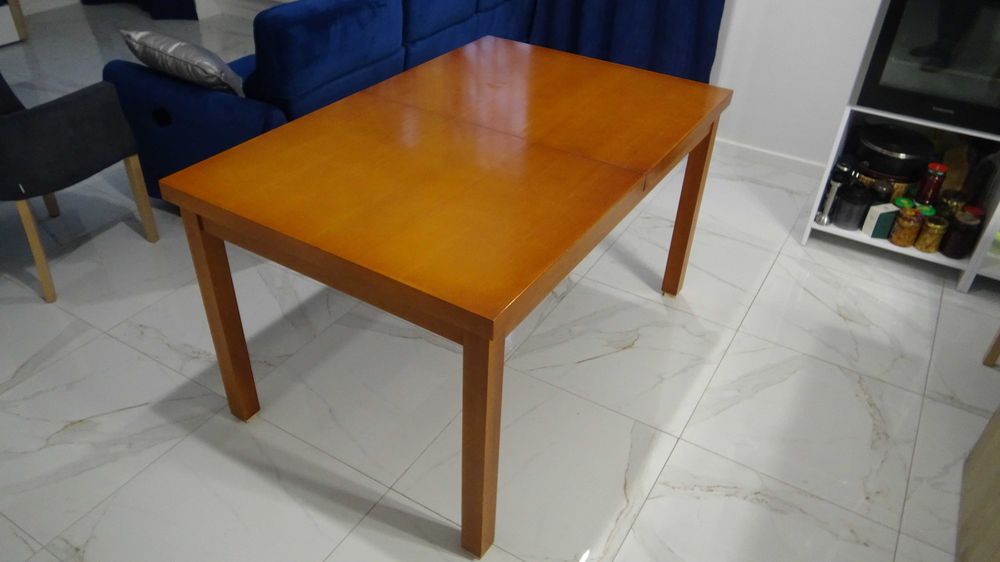 Stół drewniany, bukowy 142(202)x92x77