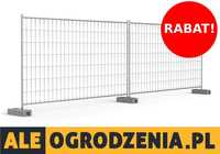 Ogrodzenia Budowlane Ogrodzenie Tymczasowe KOMPLET: Panel Stopa Obejma