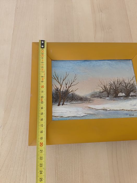 Obraz olejny zima Włodzimierz Zelichman