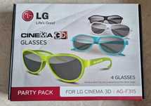 Okulary 3D LG kpl.4 szt.oryginalne,  nowe