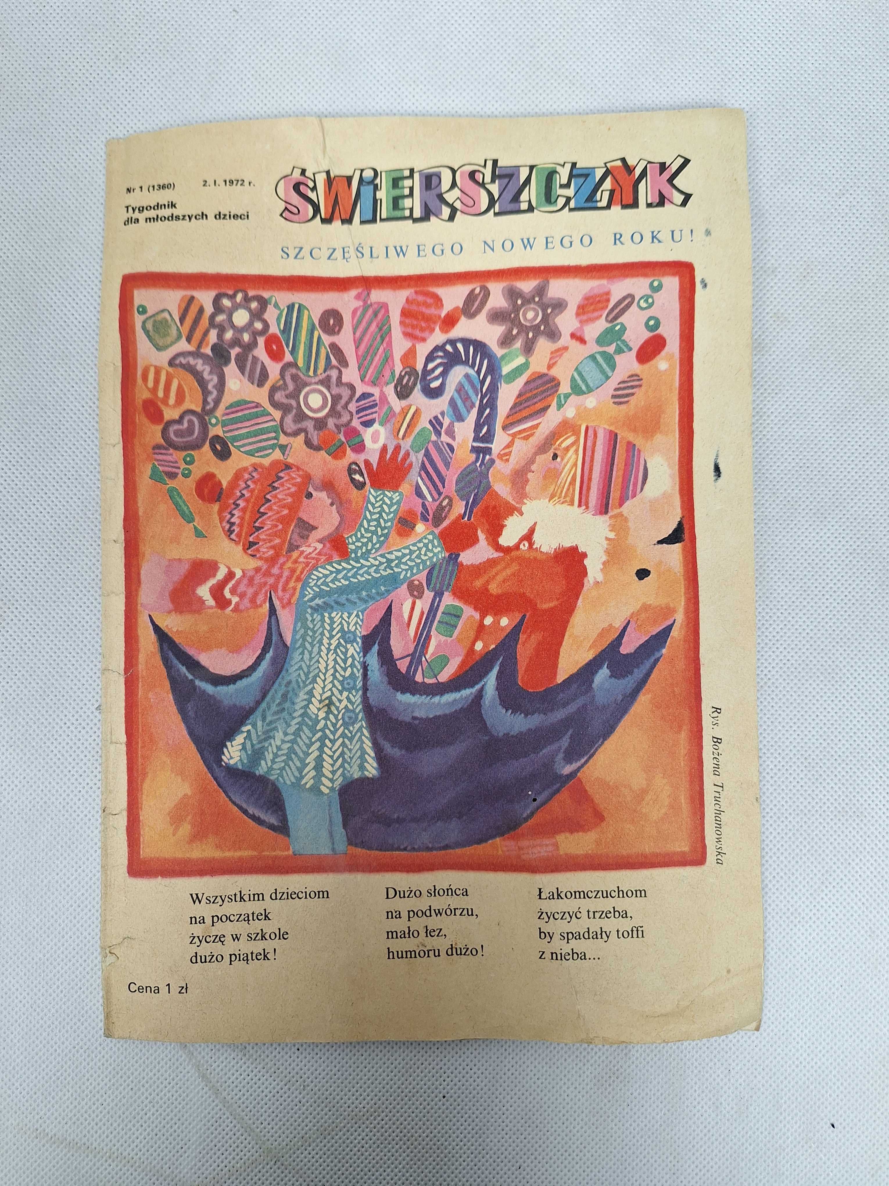 Świerszczyk Tygodnik dla młodszych dzieci Nr 1 (1360) 02 I 1972