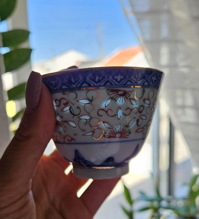 Taça de porcelana chinesa