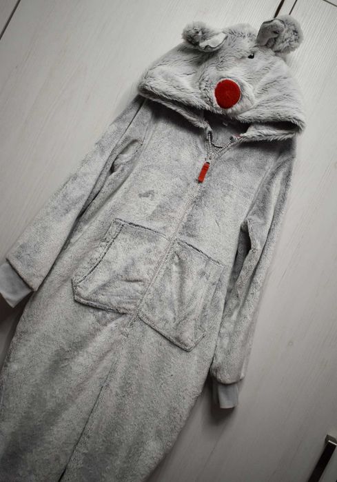 Piżama 134 140 polarowa kigurumi onesie jednoczęściowa pluszowa