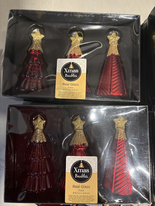 Bombki szklane 3 sztuki nowe.