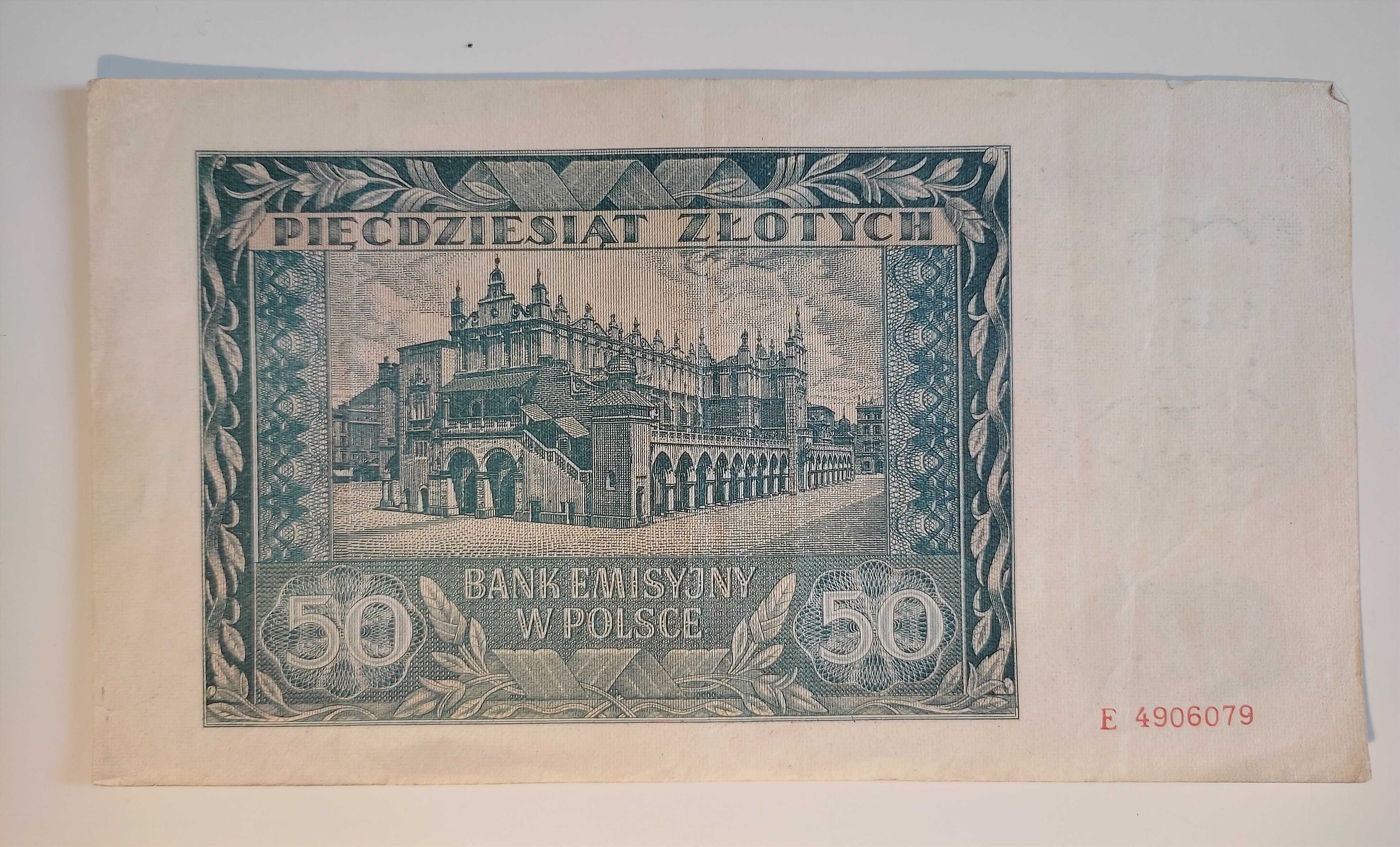 Banknoty: 500zł, 100zł, 50zł | 1940r.- 1941r. |