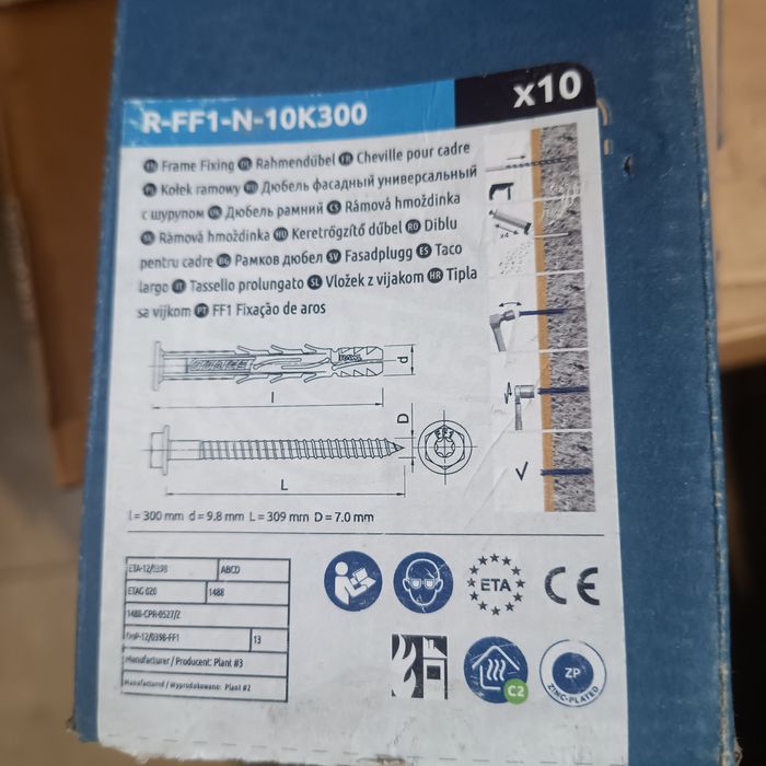 Kołek ramowy Rawlplug 10x300