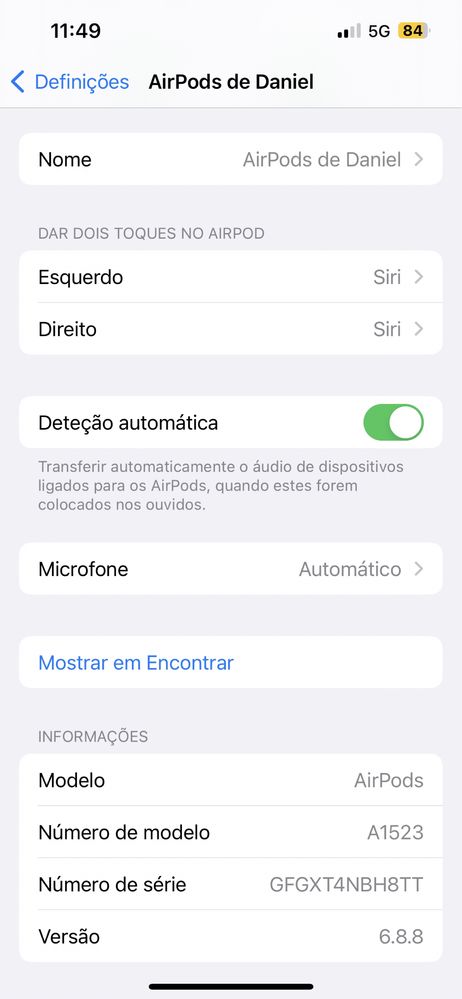 AirPods originais primeira geração