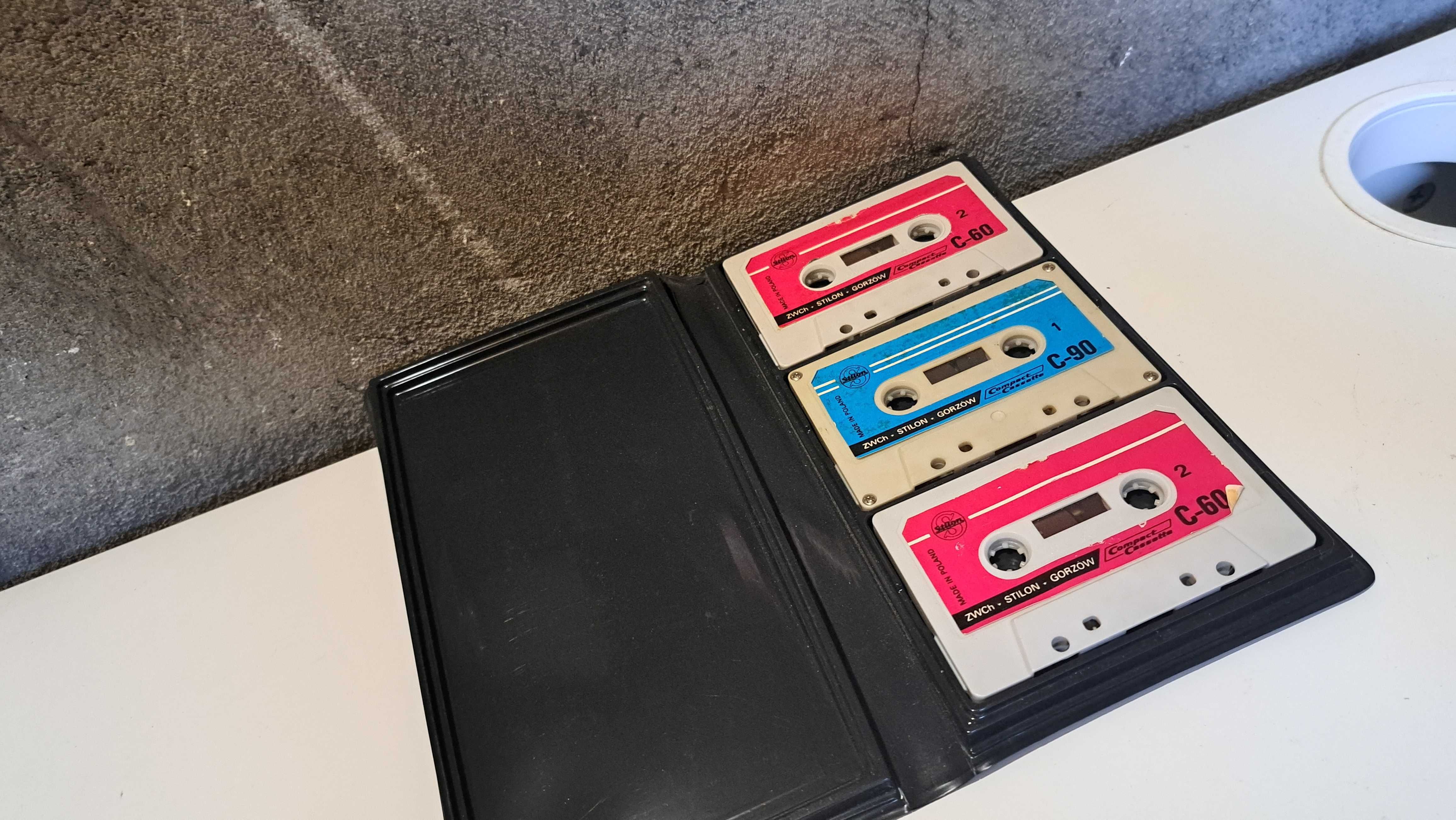 3 kasety Stomil Gorzów C60 x 2 i C90 plus etui
