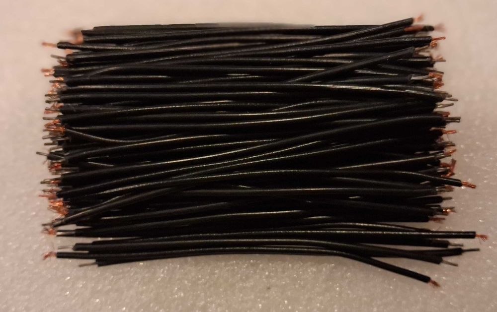Kable przewody czarne 100 sztuk 8,5 cm (5)