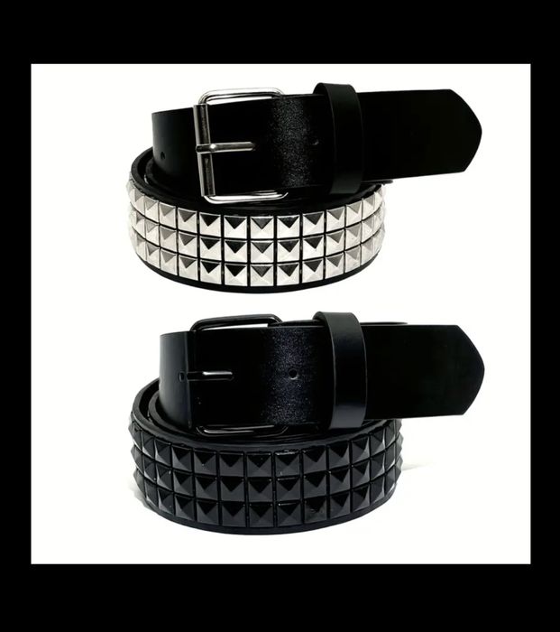 Ремень Пирамида шкіряний sk8 y2k opium