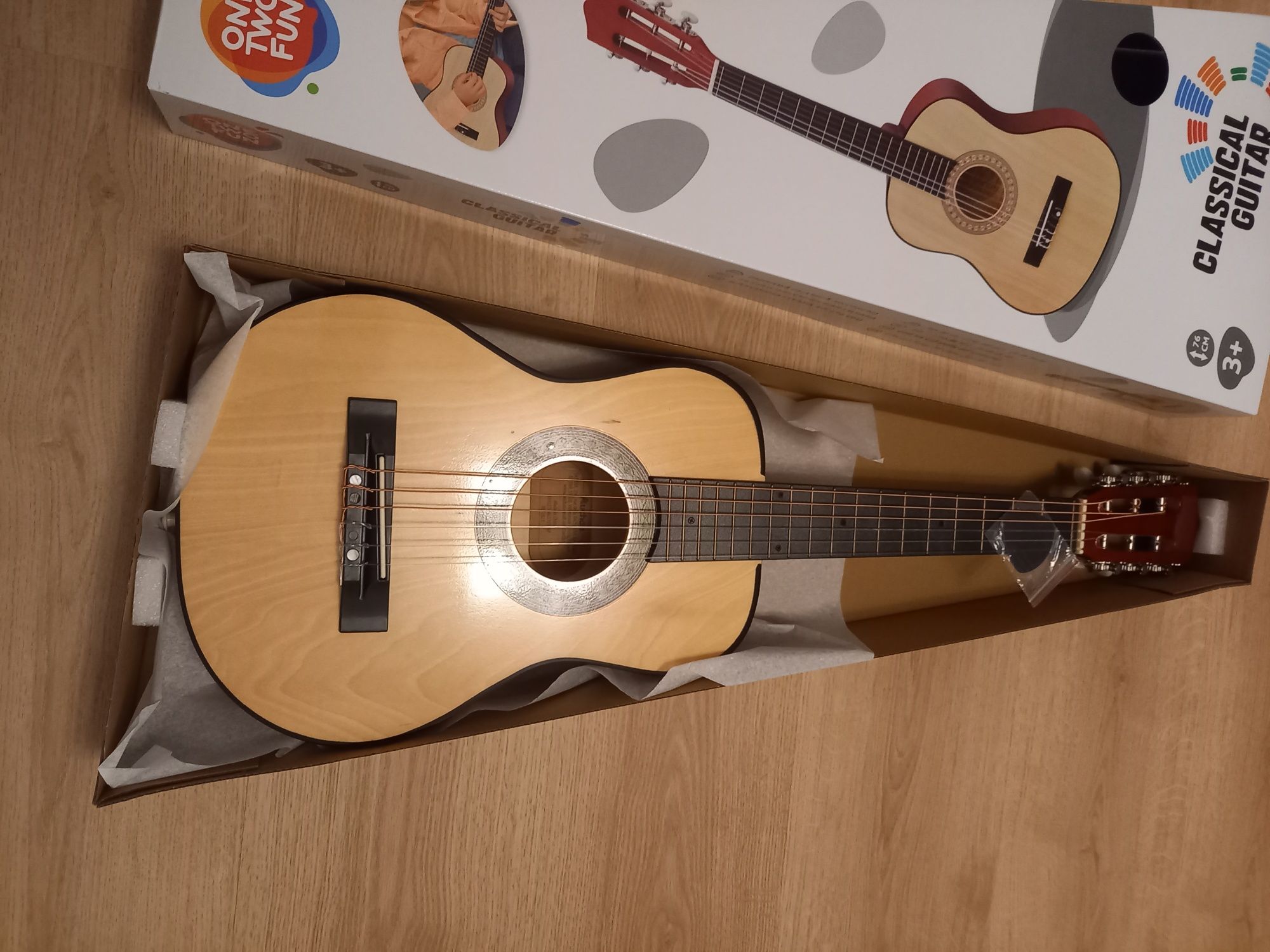 Gitara drewniana 6 strun dla dzieci 76 cm nowa