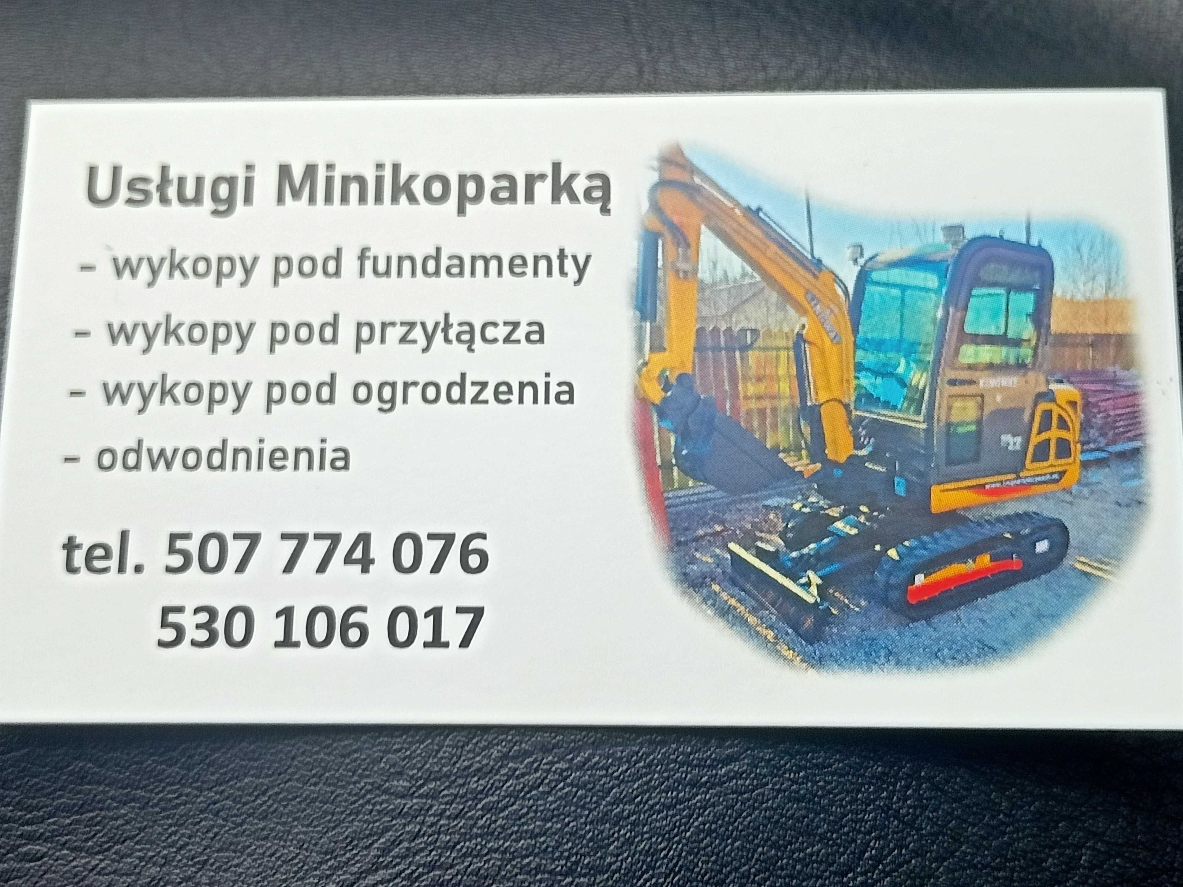 Usługi minikoparką