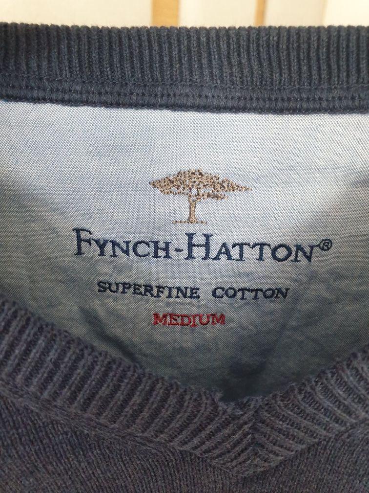 FYNCH-HATTON sweter męski Nowy Bawełna Premium M