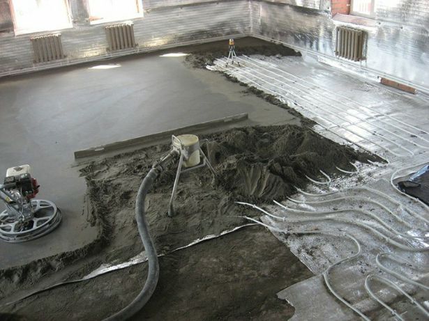 Стяжка підлоги, дахів, піщана стяжка, напівсуха стяжка, машинна стяжка