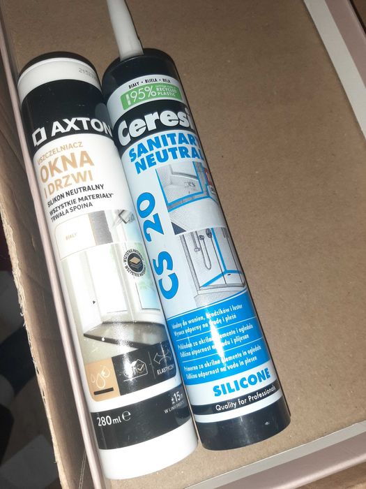 Silikony i kleje 4 sztuki