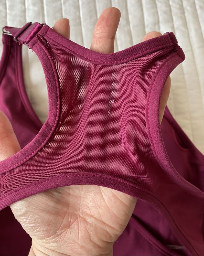 Спортивний топ бра ліф Gymshark elite sports bra deep plum розмір XL