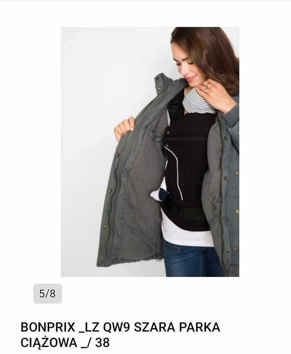 Kurtka zimowa ciążowa i do noszenia dziecka
