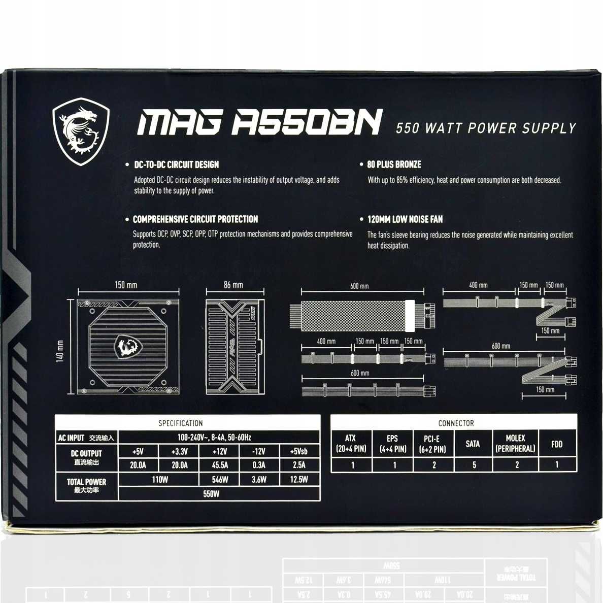 Zasilacz MSI A550BN
