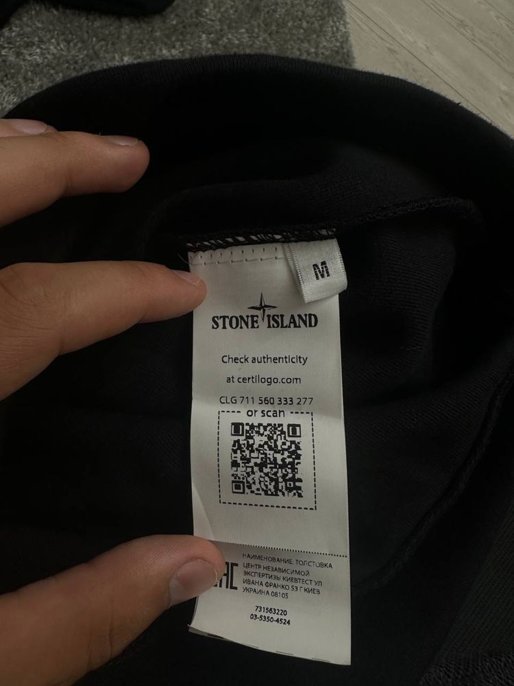 STONE ISLAND 1/4 Zip Чёрный