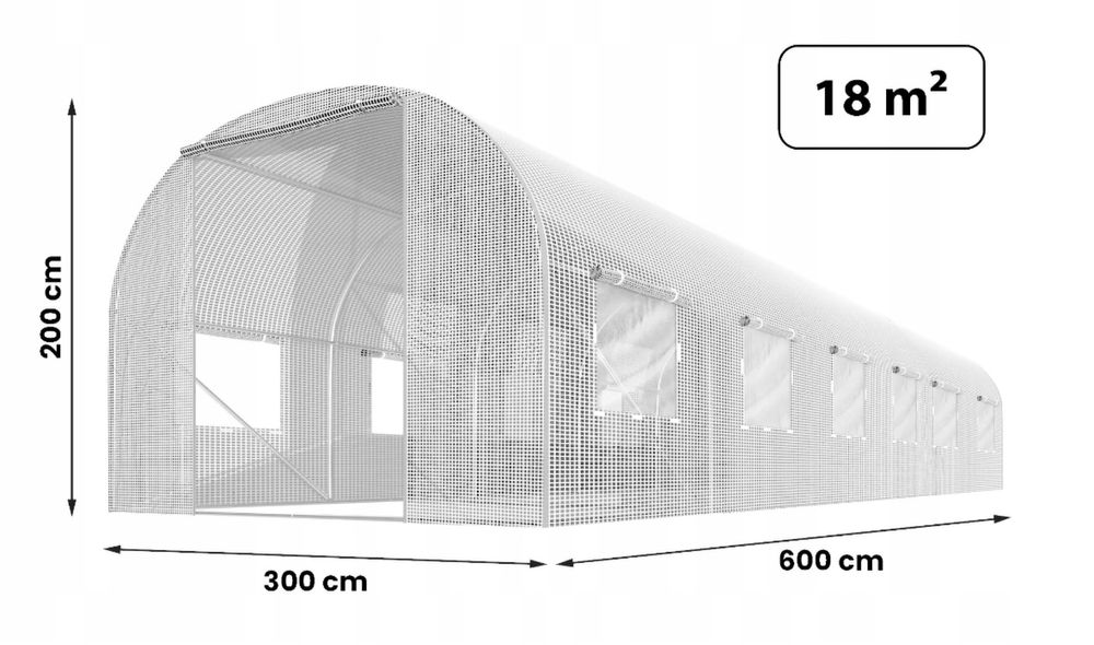 Folia Poszycie na Tunel Foliowy Ogrodowy 600x300 6x3 WYSYŁKA POBRANIEM