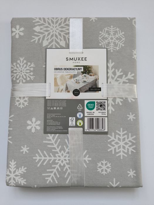 Obrus świąteczny ozdobny Smukee 138x200 cm