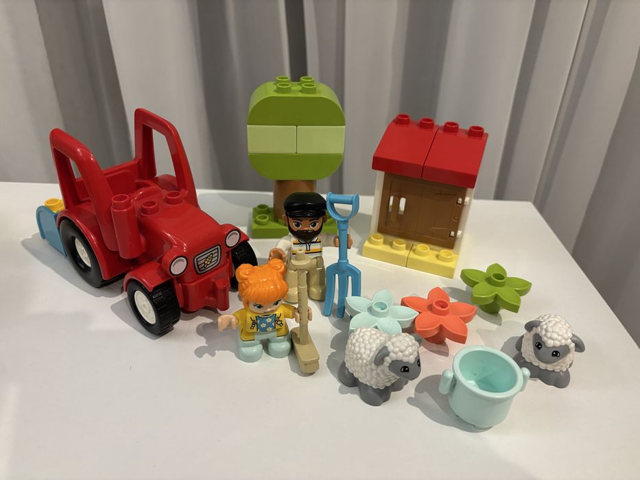 Lego duplo traktor i zwierzeta gospodarskie