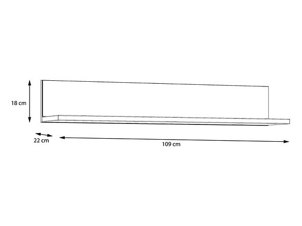 Półka ścienna Poole 110cm biała