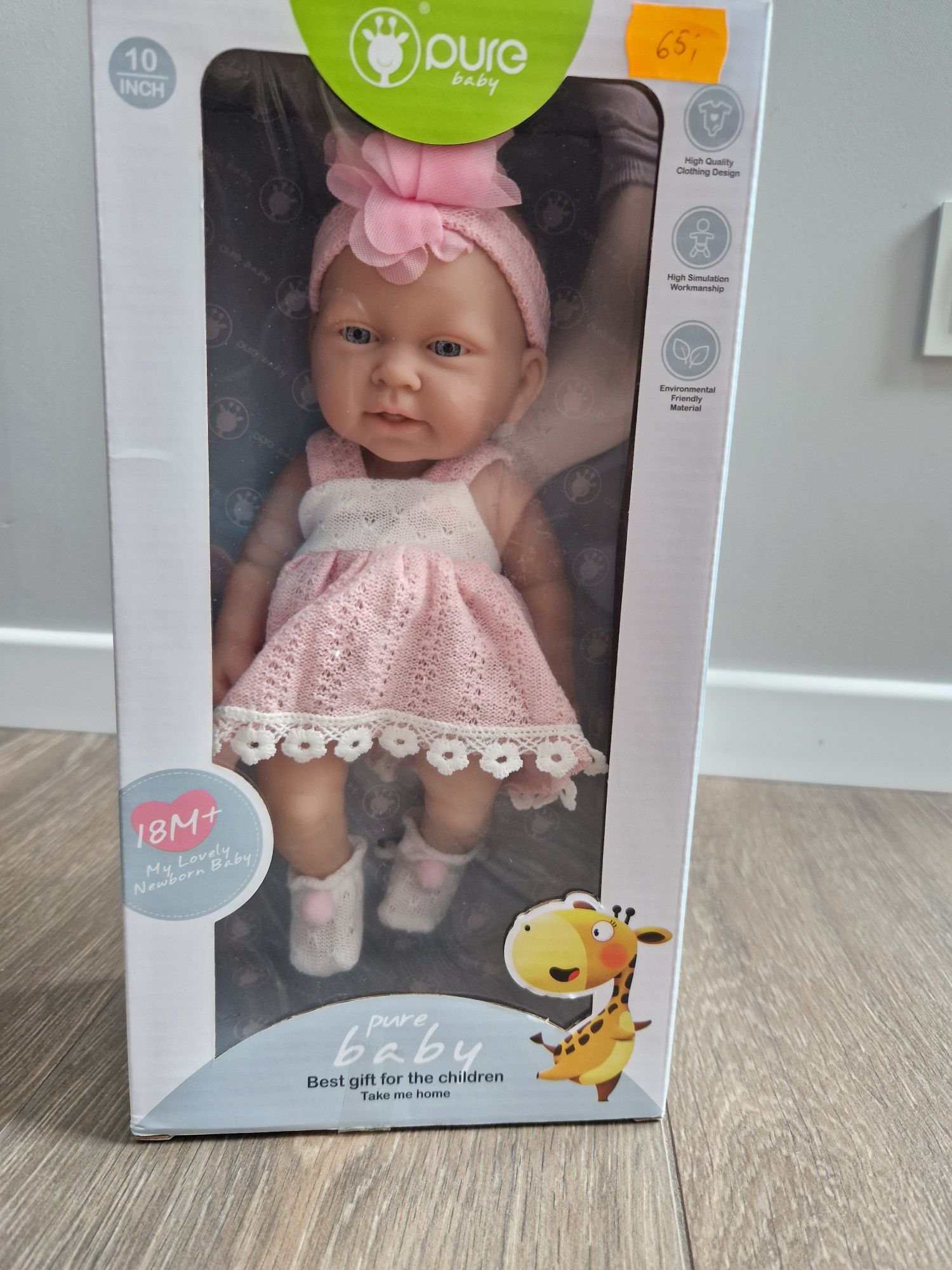 Lalka Bobas Eurobaby wysokość 25 cm, różowa, 18M+