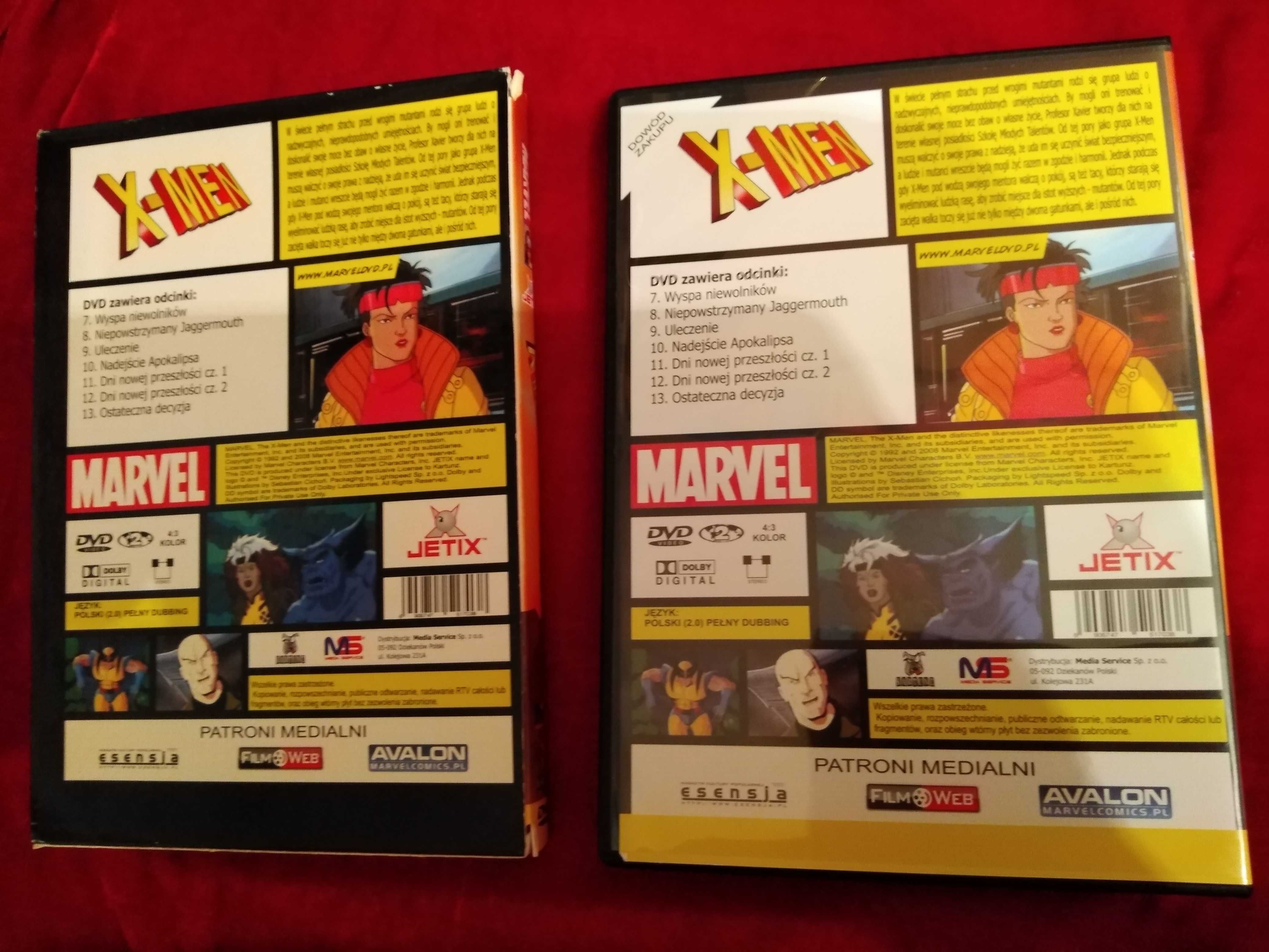 Kolekcja Marvel x-men uleczenie dvd.