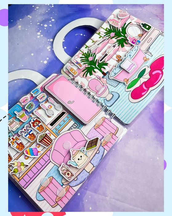 Książka na rzepy Labubu torebka. Lamibook