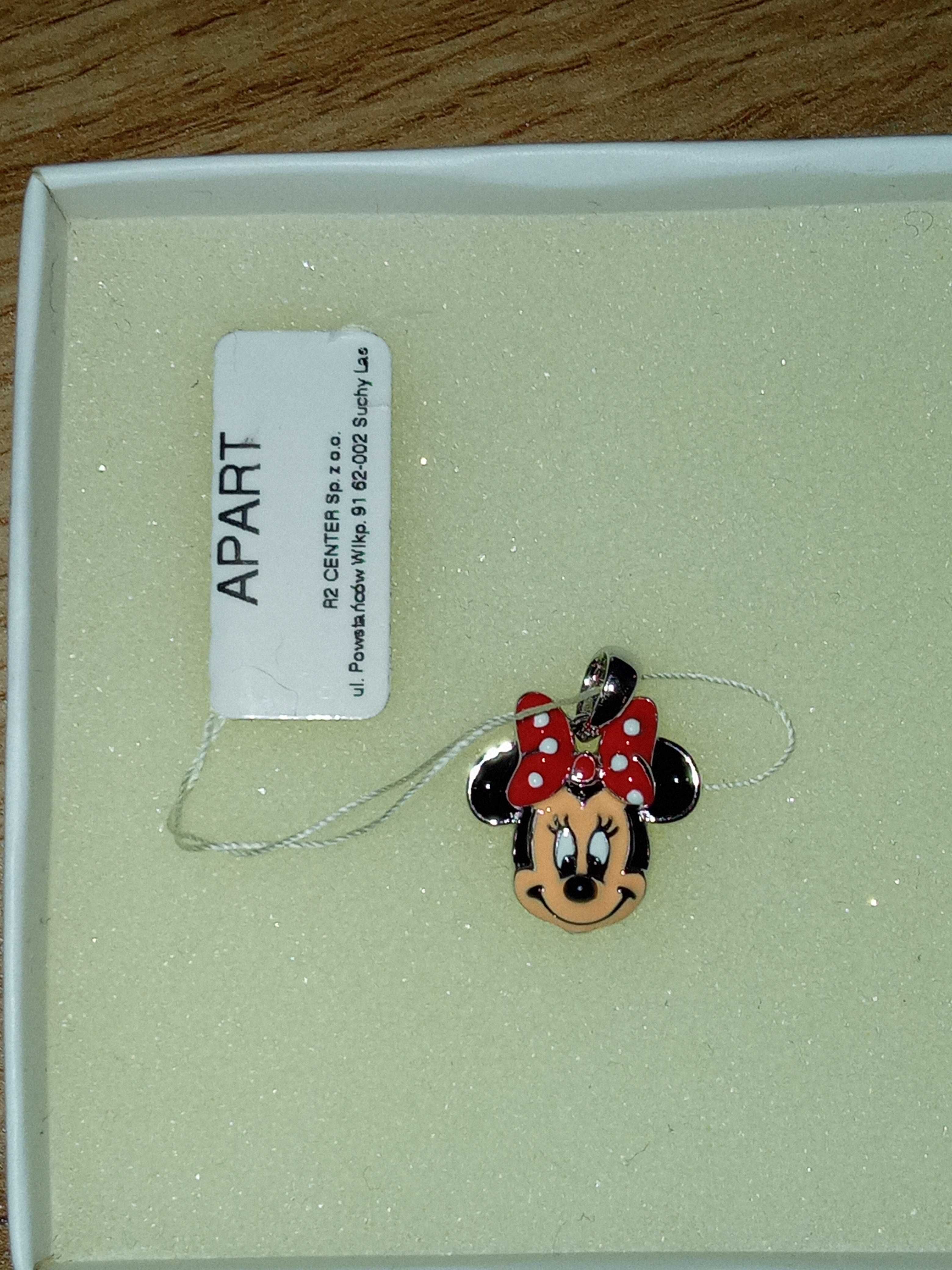 Zawieszka srebrna z emalią - Myszka Minnie, Disney