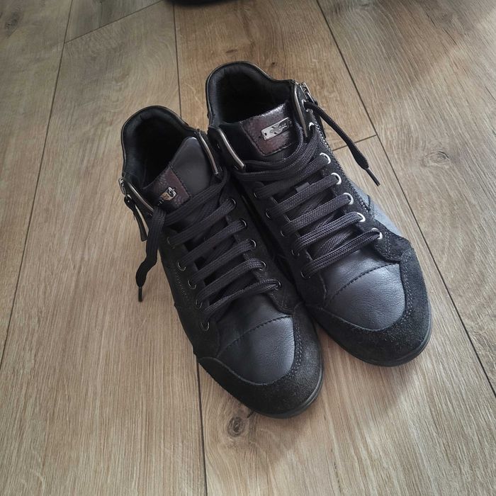 Trampki adidasy sneakersy Geox r. 37 czarne skóra naturalna stan super