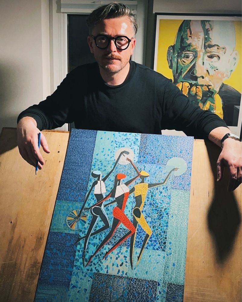 Stworzenie świata - obraz mozaika 50 x 70 cm