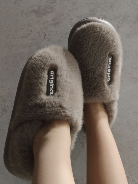 Мокасины женские меховые, слипоны на искусств меху, 38, стелька 25см