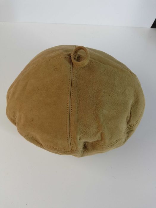 beret z irchy zamsz skóra naturalna