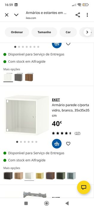 EKET IKEA armário com porta vidro