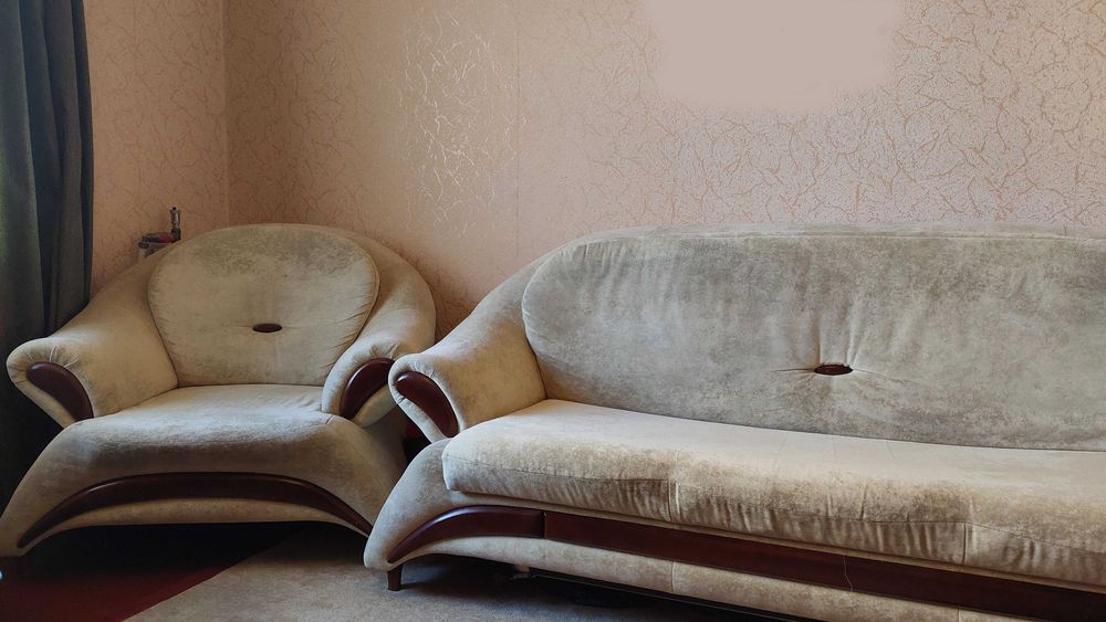 Диван с креслом, диван с одним креслом. диван кровать.