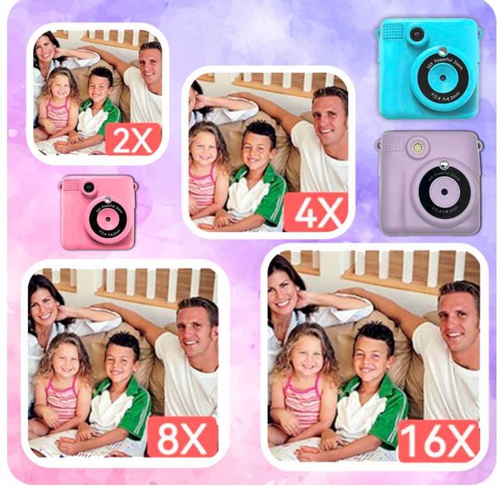 Aparat Fotograficzny Dla Dzieci Cyfrowy Z Drukarką + Wkłady WYPRZEDAŻ